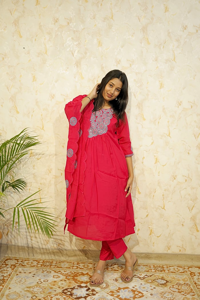 Pink Pankhi Motifs